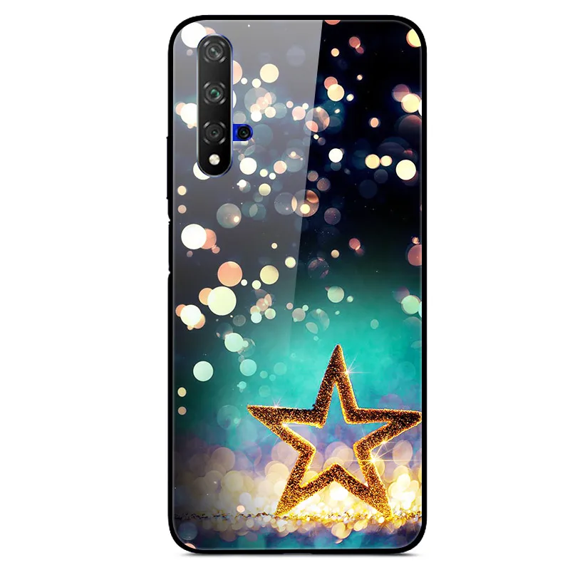 Лаванда Чехол для huawei Honor 20, Жесткий Чехол из закаленного стекла с принтом, чехол для huawei Honor 20 Pro Lite Honor20 YAL-L21Cover Fundas - Цвет: Лаванда