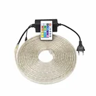 Водонепроницаемая светодиодная лента 220 SMD 5050 В переменного тока, лента с европейской вилкой для наружного освещения, 1 м, 3 м, 5 м, 7 м, 9 м, 10 м, 15 м, 20 м, 25 м