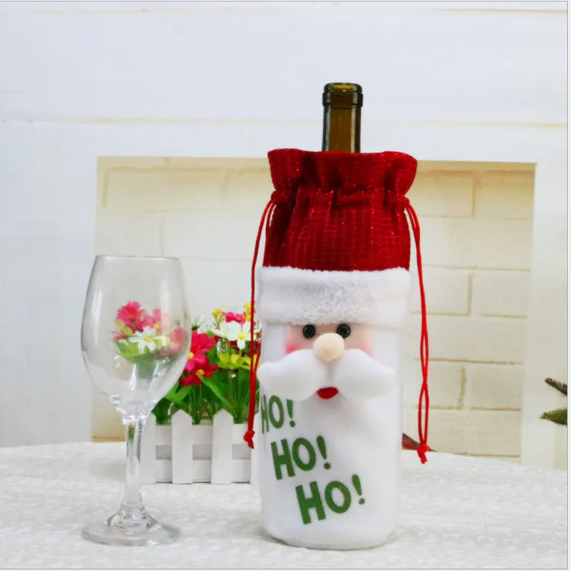 New Santa Claus Snowman Elk Wine Bottle Bag Christmas Gift Home Party Table Decoration | Дом и сад