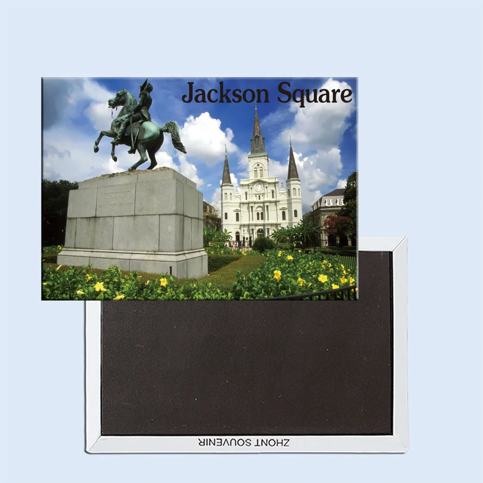 Магнит на холодильник Jackson Square Новый Орлеан Луизиана США 24443|fridge magnets promotional|magnet