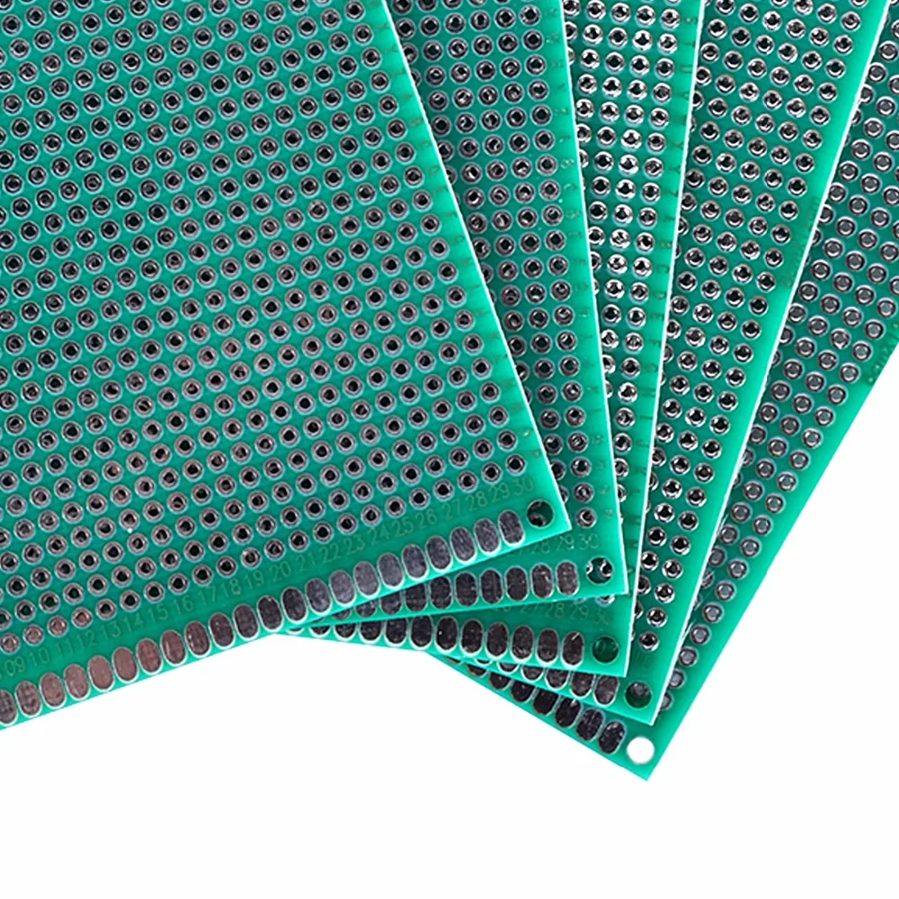 5 шт. 8*12 см Прототип Макет двухсторонняя универсальная печатная плата pcb для Arduino 1,5 мм 2,54 мм Стекловолокно# nbp002