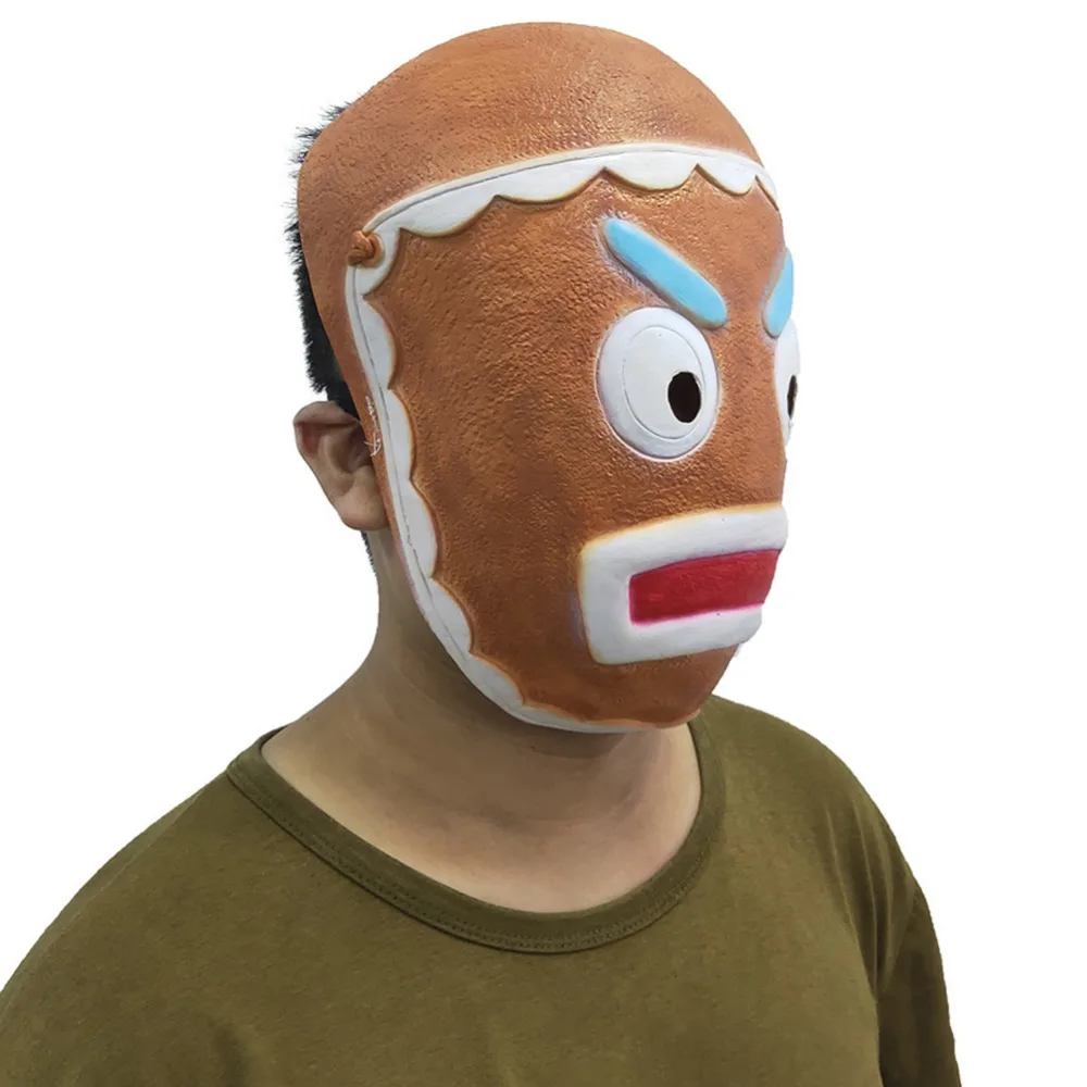 Колобок Косплэй маска для взрослых вечерние Лицо Латексная Маска косплея костюм
