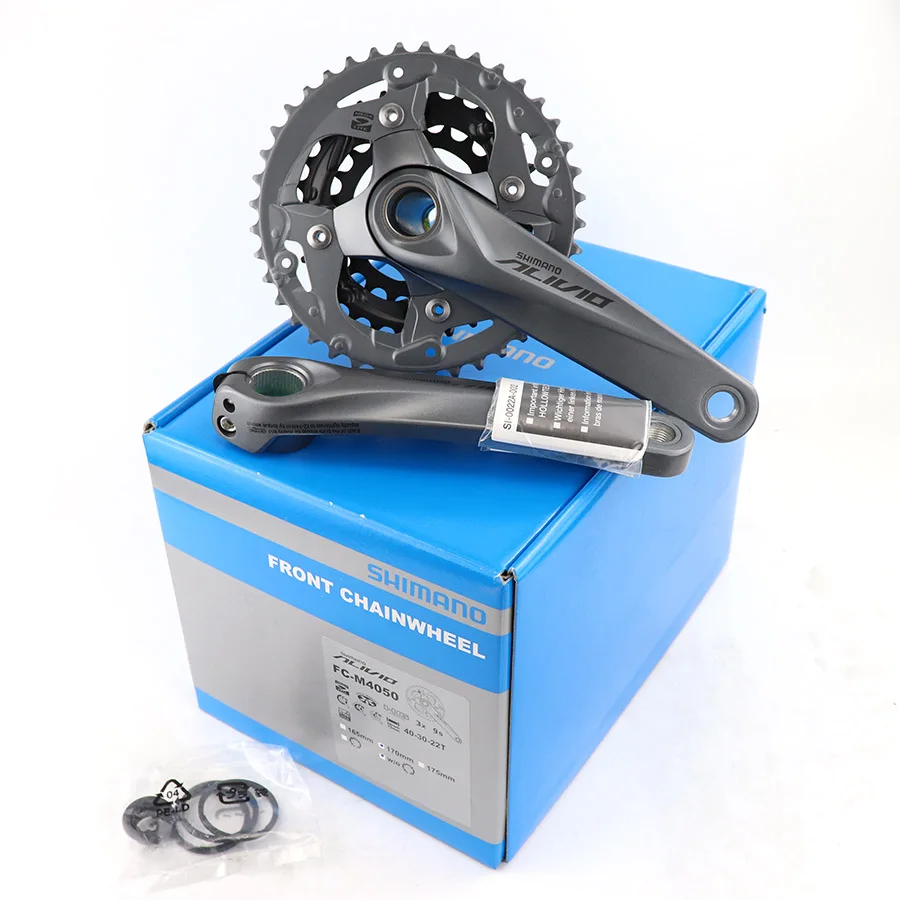 Shimano Alivio FC-M4050 3x9 скоростной велосипедный кривошипный шатун FC-M4050 цепная рукоятка колеса 170 мм HollowTech запчасти для велосипеда