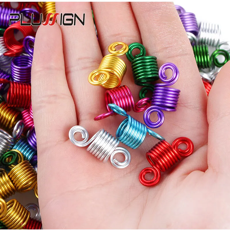 

Plussign 10-20Pcs Hair Braiding Beads Aluminum Hair Braid Rings Diy Multiple Shapes For Women Lady Hair Braiding Accessories