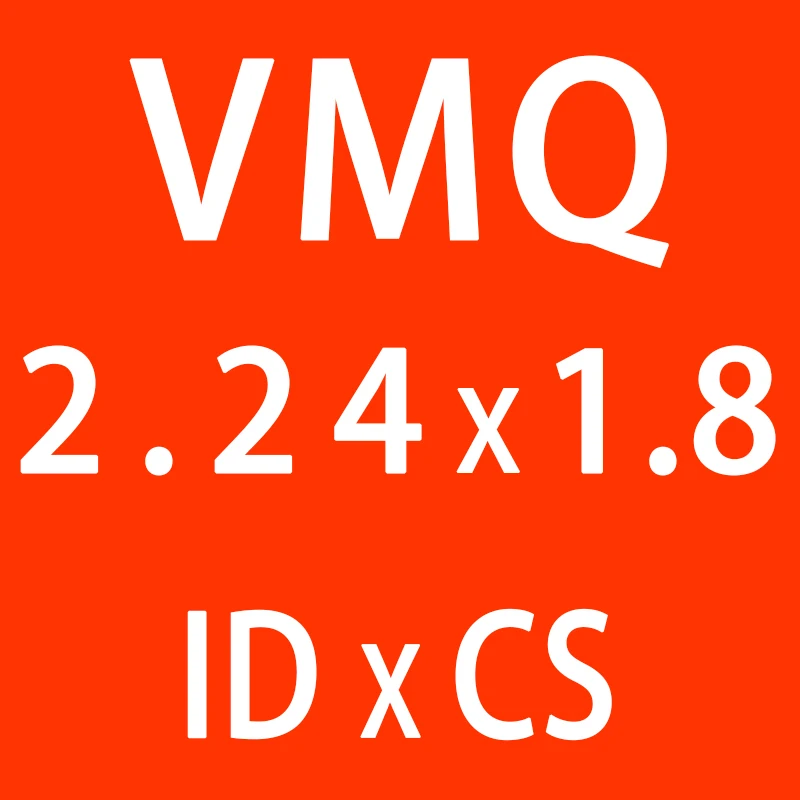 ID2.24mm 10 шт./лот силиконовые кольца/VMQ уплотнительное кольцо 2,24 мм толщина ID1.8/2/2,5/2,8/3,15/3,55/3,75/4 мм резиновое уплотнительное кольцо уплотнительная прокладка - Цвет: ID2.24mm