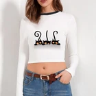 Женская блузка с принтом в виде кота, панды, собаки, единорога