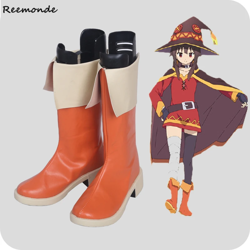 Женские ботинки для косплея KonoSuba Megumin девочек женские кожаные на Хэллоуин костюм