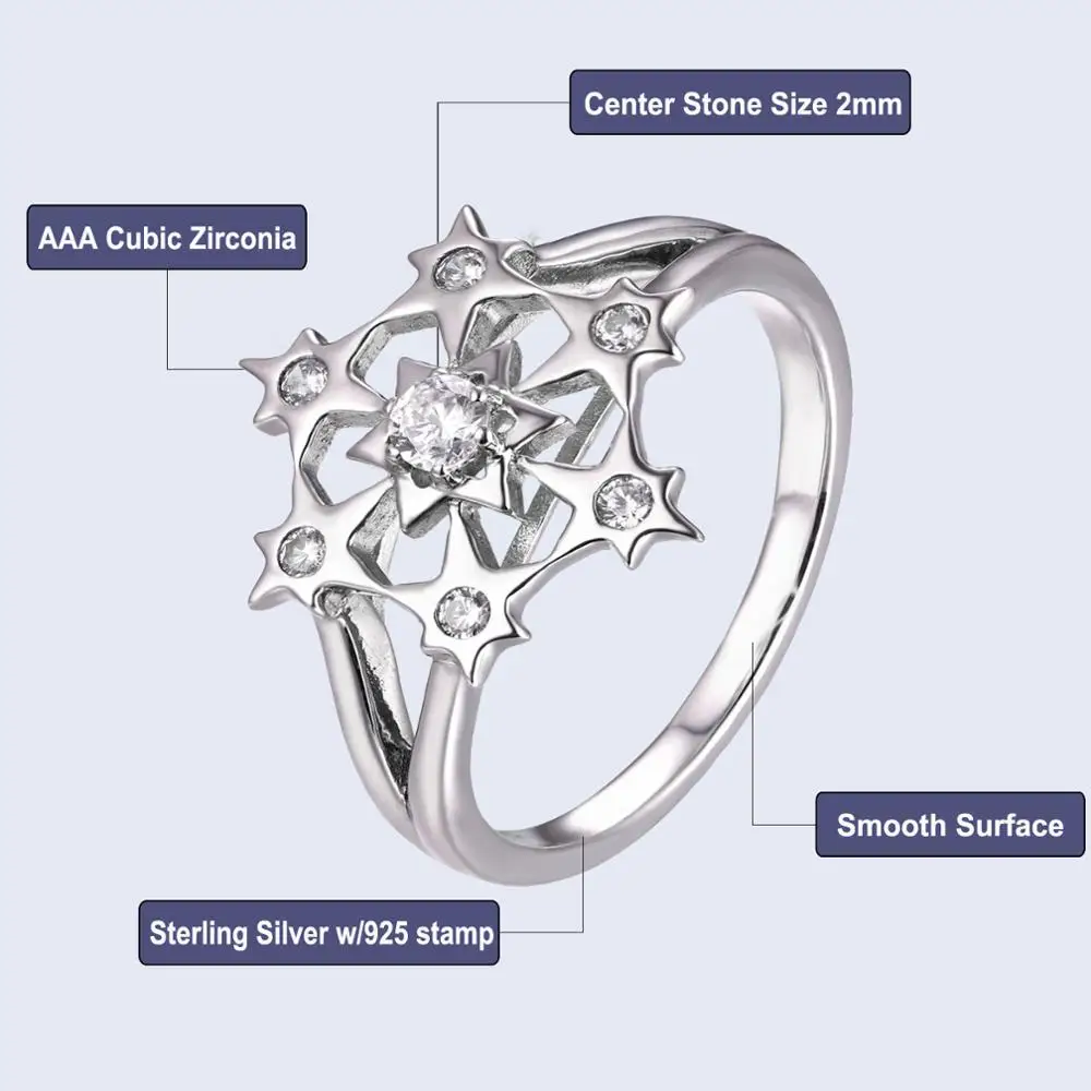 Женское Обручальное Кольцо Newshe Star Design AAAAA CZ обручальное кольцо из 925 пробы серебра