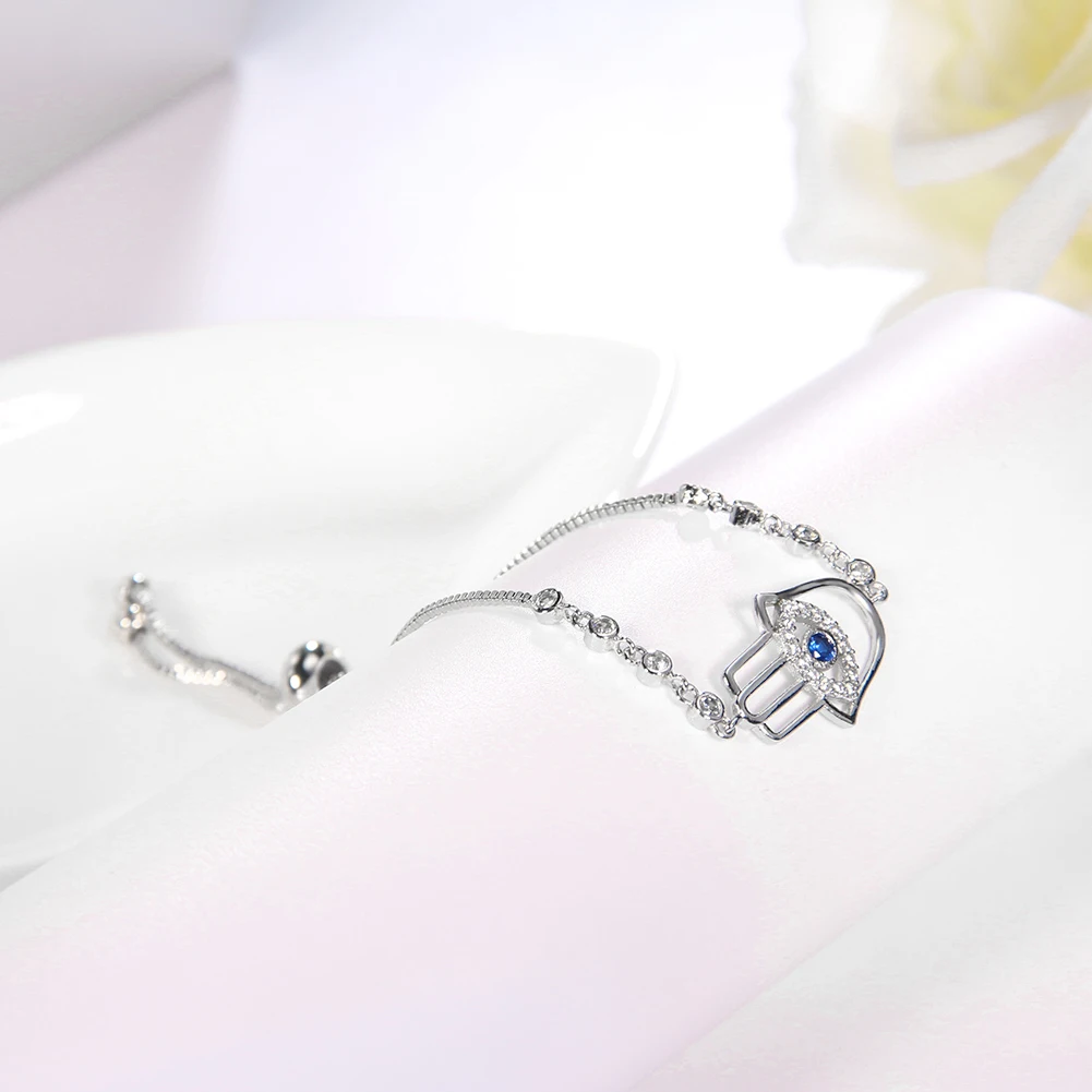 Devil Eye Jewelry Zircon Adjustable Bracelet Women's Fashion Palm Shape Ladies | Украшения и аксессуары