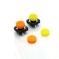 100pcs round button cap orangeyellow patch switch button cap for 1212mm tactile switches