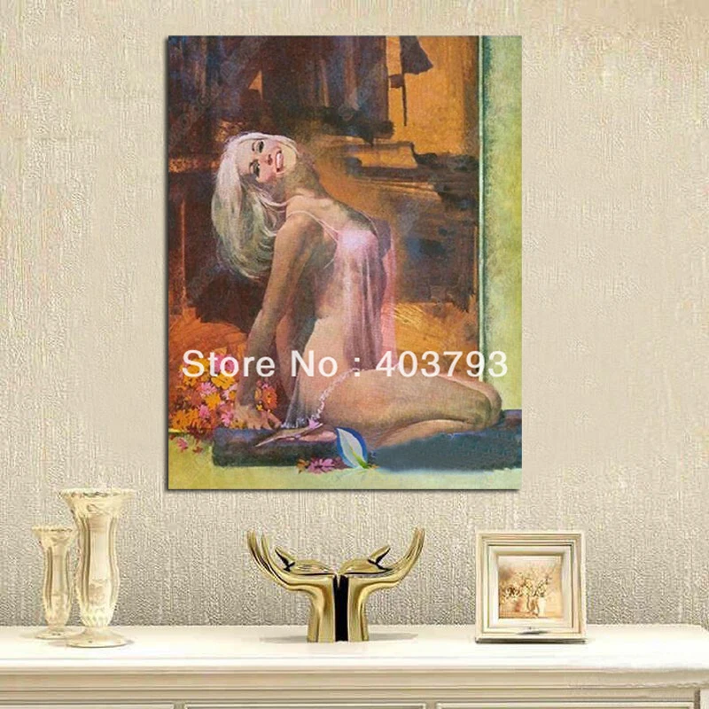 MODERN ABSTRACT OIL PAINTING CANVAS BODY ART PARIS GIRL HOME DECOR WALLART FOR LIVING ROOM | Дом и сад