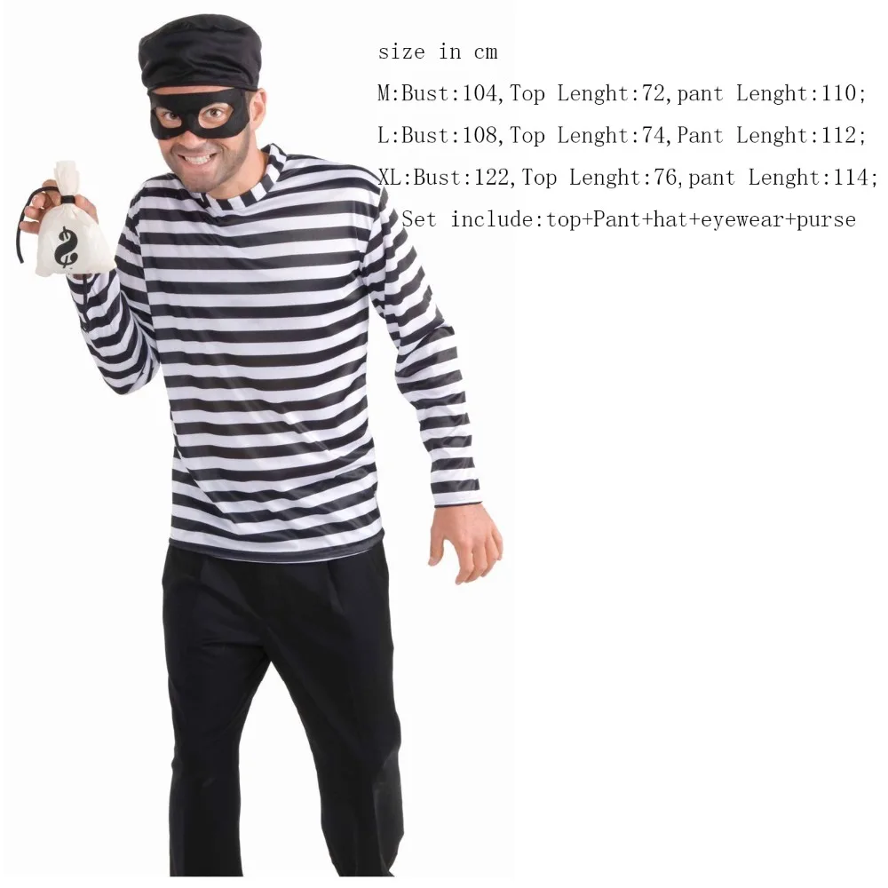 

2018 New Game Thief Cosplay costume Halloween lover Masquerade Fancy Dress women&men Convict Zombie Prisoner Costume