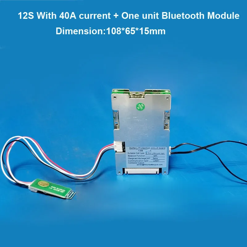 12S 50 4 V литий ионное умное Bluetooth BMS с 20A 30A 40A 60A постоянный ток коммуникационная