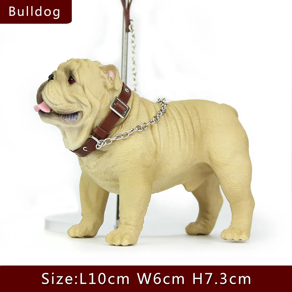 Bulldog Wiben горячие игрушки бульдог Собака Грейхаунд моделирование доберманн животных модель хулиган питбуль действие и игрушки Фигурки для детей подарок - Цвет: Bulldog