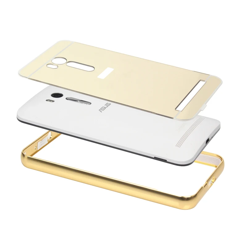 Из Металла Алюминий бампер + акрил 2 в 1 зеркало покрытие Капа Case для Asus Zenfone 5 A501CG