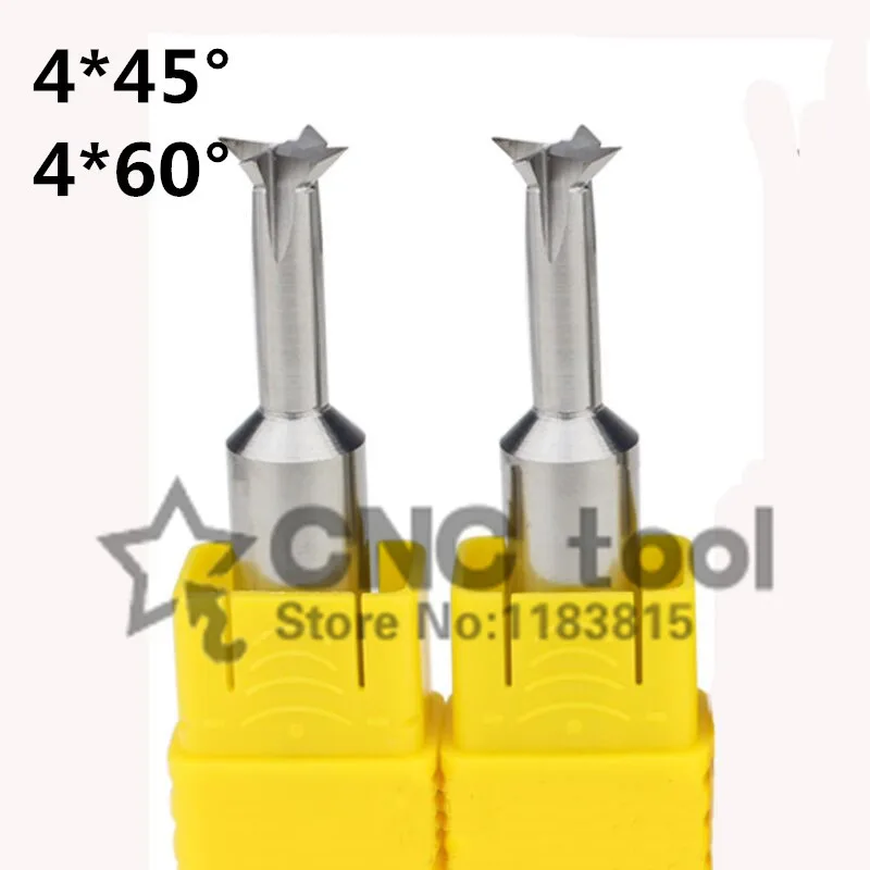 

Free Delivery 1PCS 4*45/4*60 degrees carbide straight shank dovetail milling cutter, alloy straight shank milling cutter