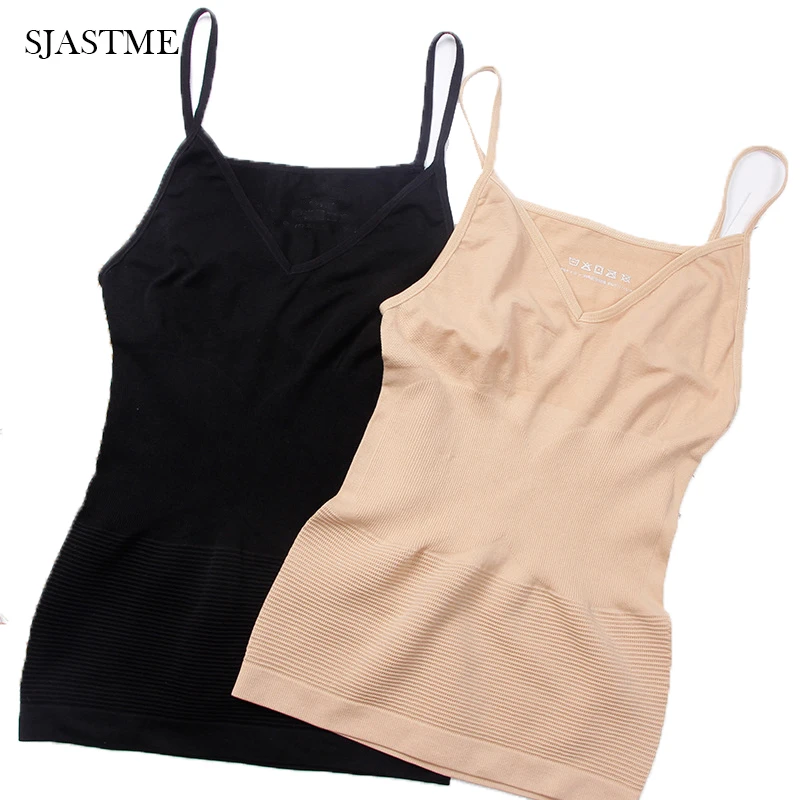 Женское корректирующее белье SJASTME Черное и бежевое бесшовное утягивающий жилет