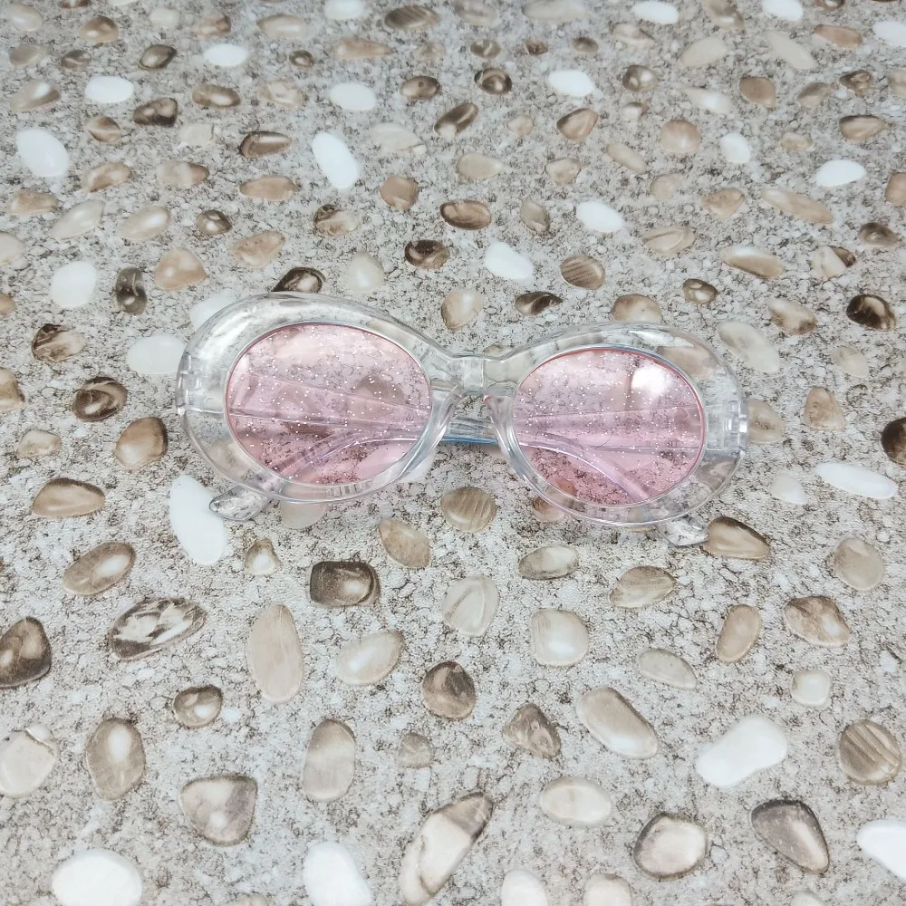 

2020 Cool Unique Dazzle Particle Lens Oval Style Sunglasses Women Men Party Brand Sesign Sun Glasses Oculos De Sol