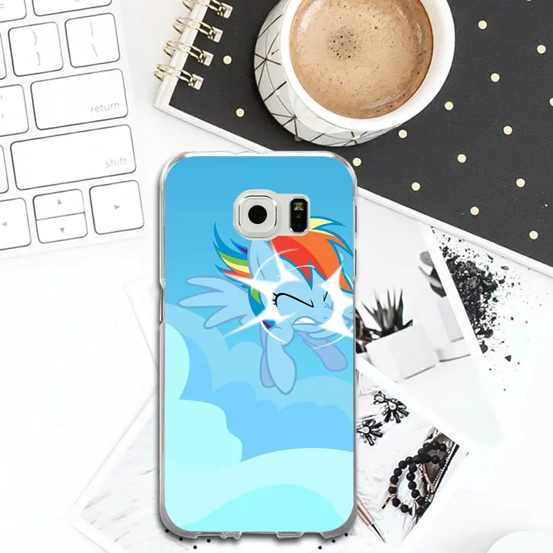 Slim Soft Mobile Phone Bags Cases for Samsung Galaxy S2 S4 S5 S6 S7 S8 S9 Edge Plus Note 2 3 4 5 8 Pink My Little Pony Rainbow |