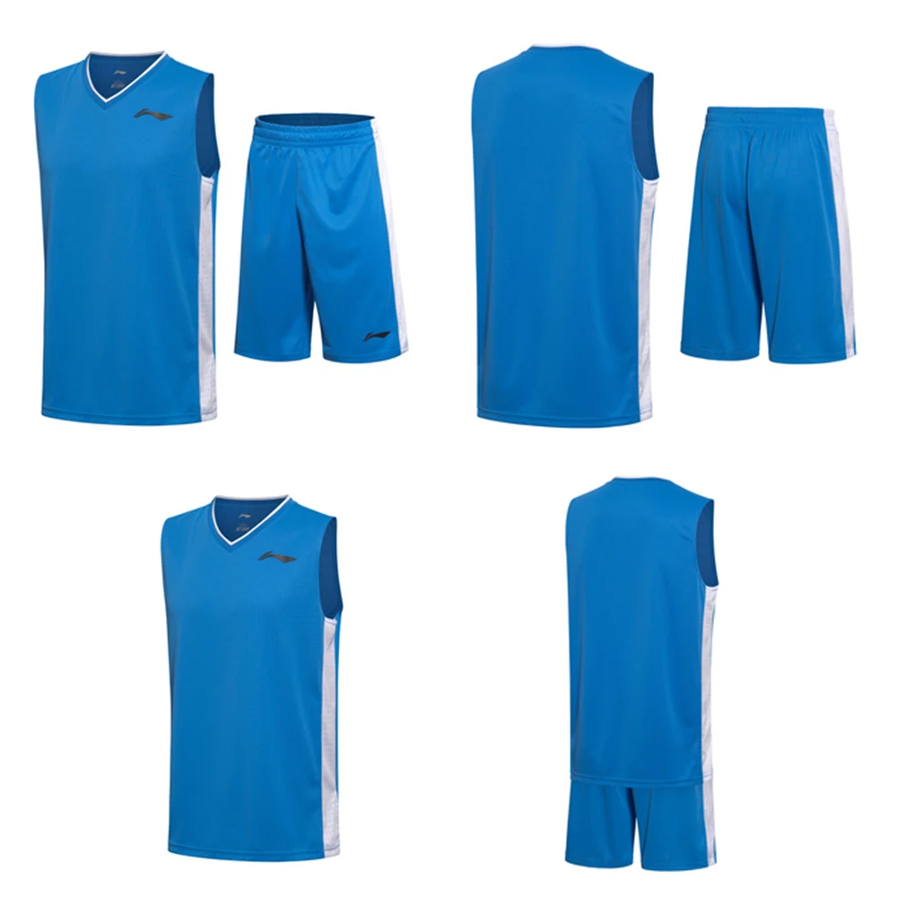 Li Ning Мужская баскетбольтрикотаж форма для соревнований костюмы дышащие без