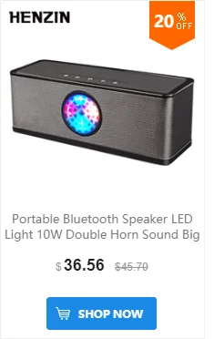 HENZIN 20 W Беспроводная Bluetooth Колонка супер колонка для басов HIFI стерео с флеш-картой памяти TF AUX громкой связи 4000 mAh банк питания для iPhone