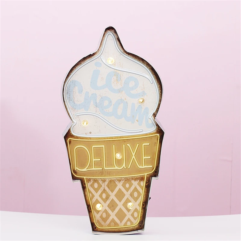 Мороженое рекламные вывески gelateria подсветкой вывесок живопись неоновая вывеска на стене вела металлические знаки для магазин кафе A869