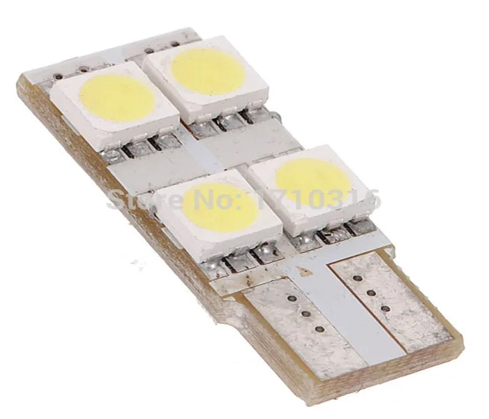 4 шт./лот 12В T10 W5W 4SMD 5050 Светодиодные Автомобильные Лампы шириной алюминиевые