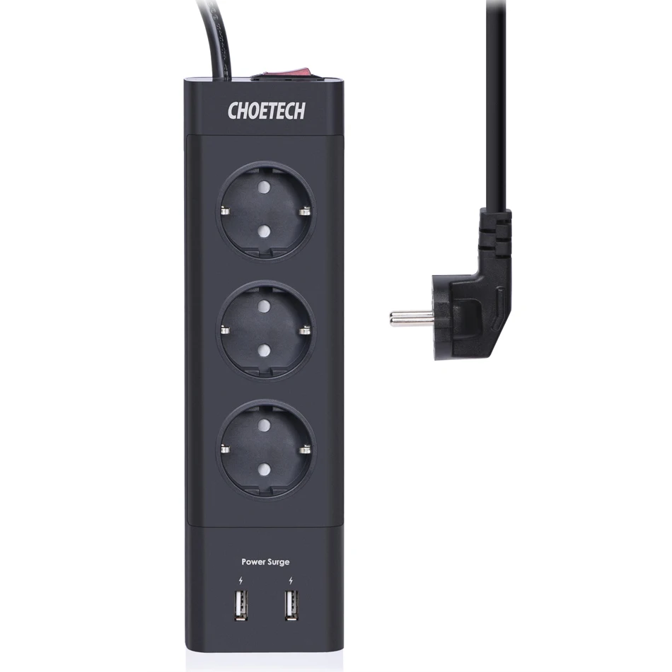 CHOETECH Smart USB power Strip розетка 17 Вт домашний офис Великобритания США ЕС вилка зарядное