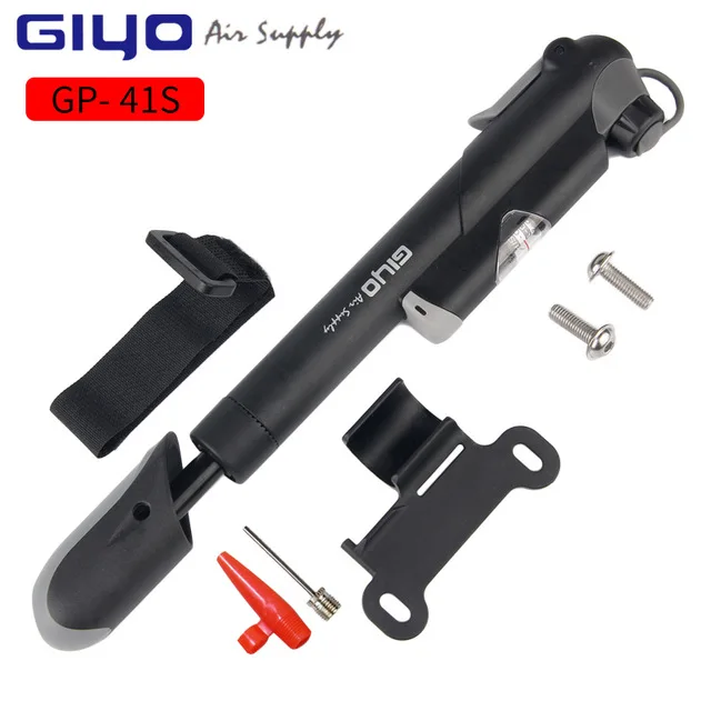 GP-41S GIYO AV/FV клапанный велосипедный насос адаптеры 120 фунтов/кв. дюйм MTB дорожный велосипедный насос для Schrader Presta воздушный насос манометр Мини велосипедный насос - Цвет: GP-41S