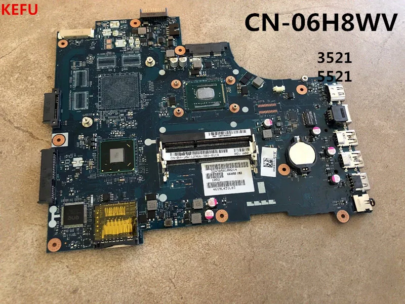 Материнская плата KEFU для ноутбука Dell 3521 5521 женская модель 06H8WV 6H8WV DDR3L с