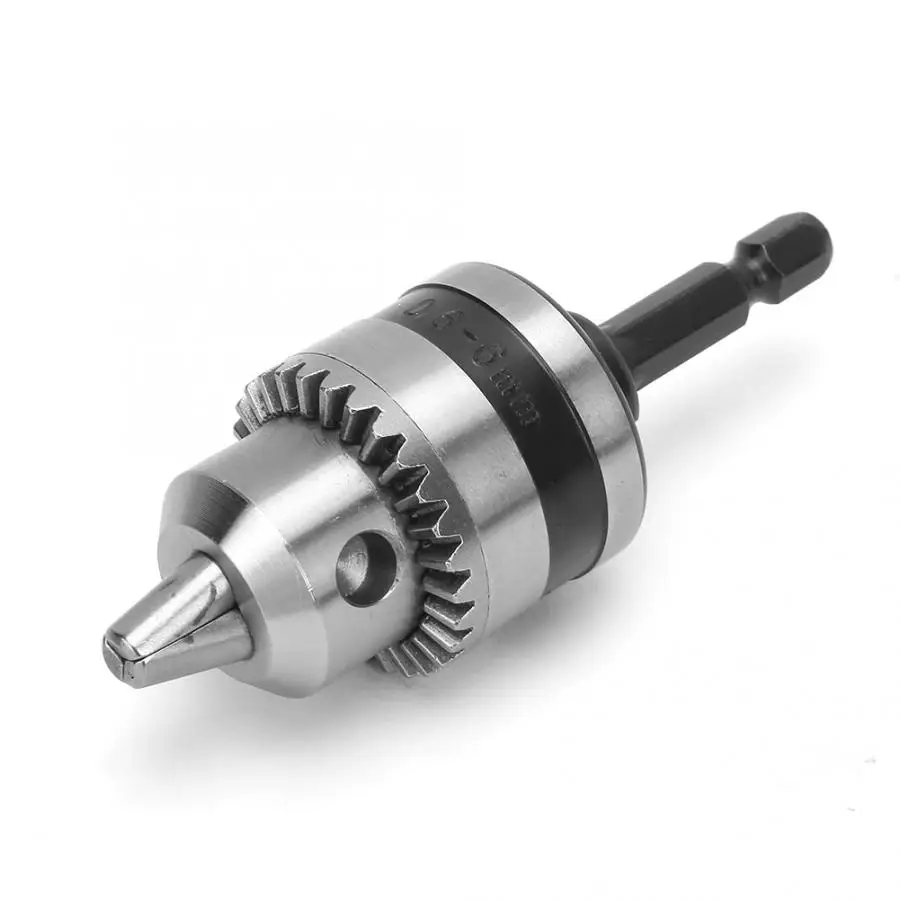 Light Hand Wrench Drill Chuck 0.6-6MM 3/8-24UNF + 1/4 Hex Head 3/8 Thread Extension Rod Conveter | Инструменты