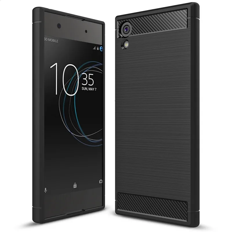 Роскошный чехол из углеродного волокна для Sony Xperia XA1 матовый ТПУ XA 1 | Мобильные