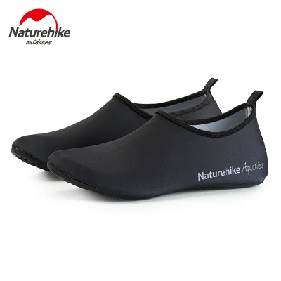 solid black Naturehike, мужские, женские, босиком, кожа, носок, полосатая обувь, пляжные, водные, для бассейна, носки, для спортзала, Аква-пляж, купальные тапочки, обувь для серфинга - Цвет: solid black