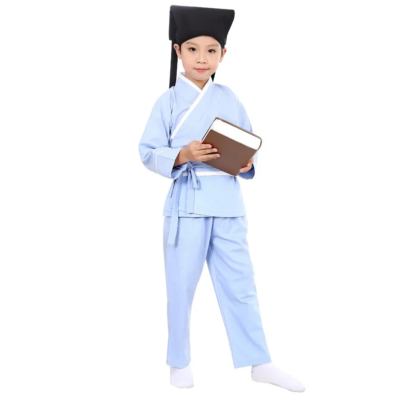 Детская китайская Студенческая Республика костюм для мальчиков Топ ханьфу +