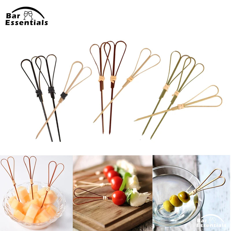 

50 шт., бамбуковые коктейльные палочки для мартини, 12 см