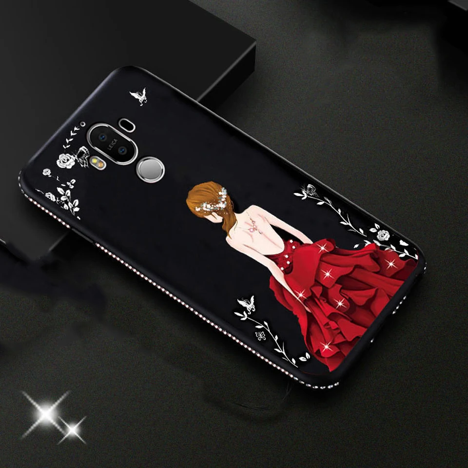 Алмазный чехол для Huawei Mate 9 Pro блестящий бампер свадебное платье из ТПУ P20 Lite Honor 20 10