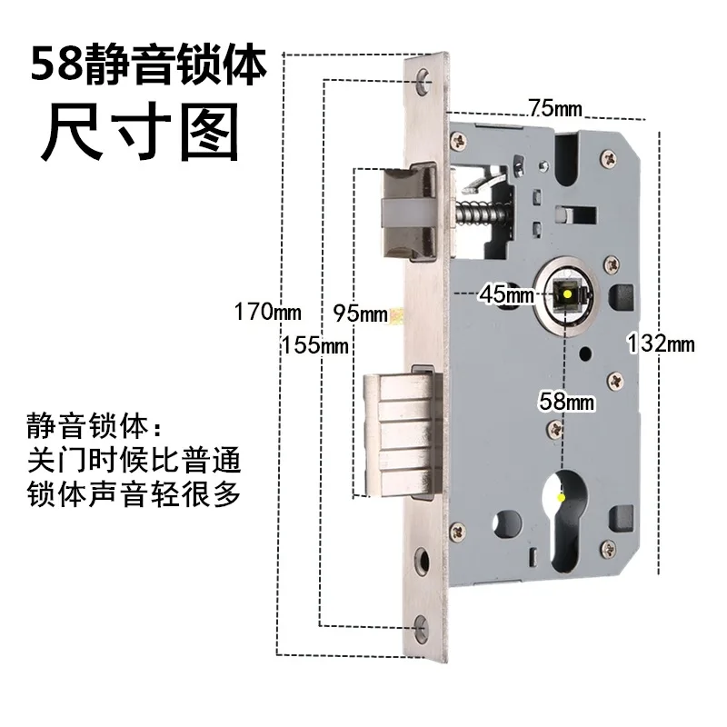 Простая бытовая Ручка для межкомнатной двери черный однотонный алюминиевый