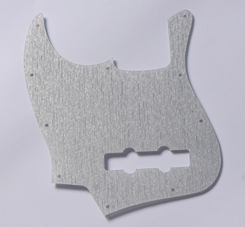 Серебряная блестящая пластиковая пластина для защиты баса Jazz J от царапин крыла