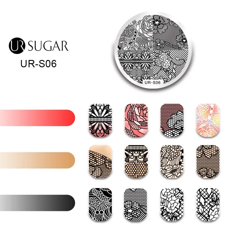Ur Sugar цветок для ногтей штамповка пластины для дизайна ногтей штамповка изображения пластины животный узор DIY штамп Шаблон трафарет для ногтей Наборы инструментов - Цвет: S06