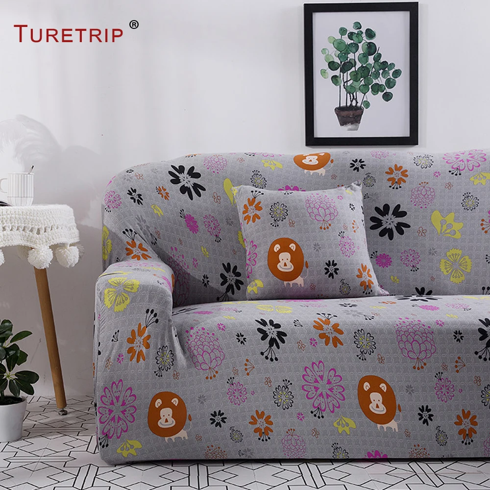 Turetrip напечатано стрейч покрывало из спандекса для дивана эластичный Fit подходит
