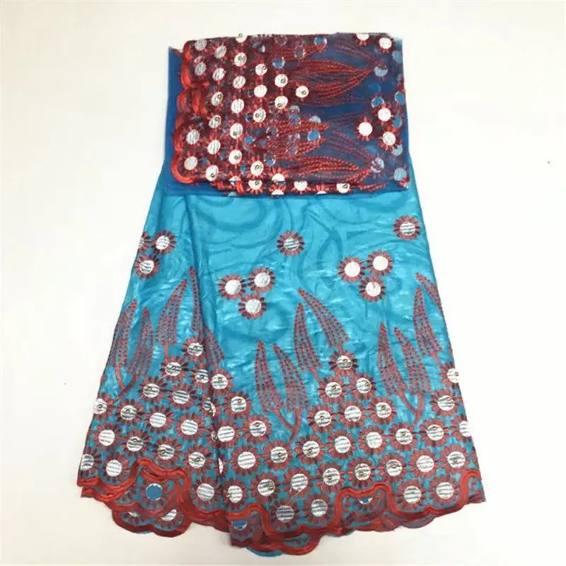 Африканский Базен Riche Getzner 5 + 2 двор африканские кружевной ткани Высокое качество