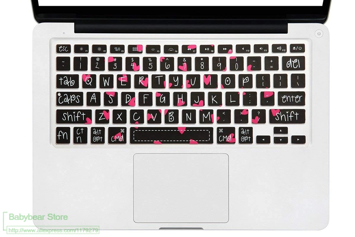 Чехол для клавиатуры Sweet Heart с большим шрифтом macbook air 13 защита постепенным