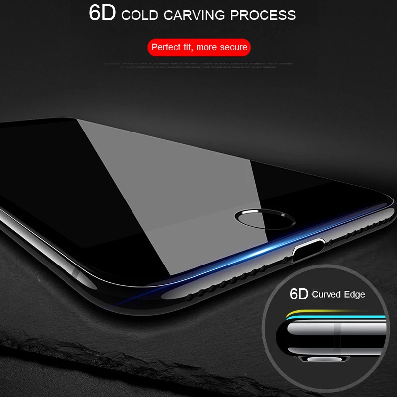 ABDO 6D закаленное стекло для iphone 6 6S 7 plus экран протектор X XS 8 плюс полное покрытие