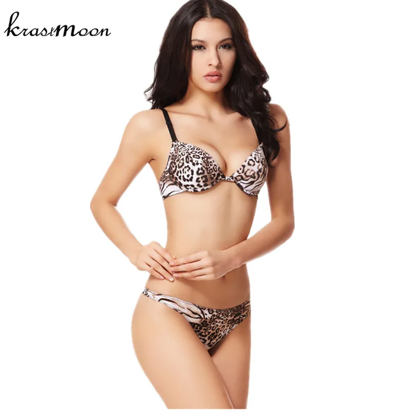 Новый 2018 Balaloum бренд Leopard бюстгальтеры пикантные Для женщин комплект нижнего