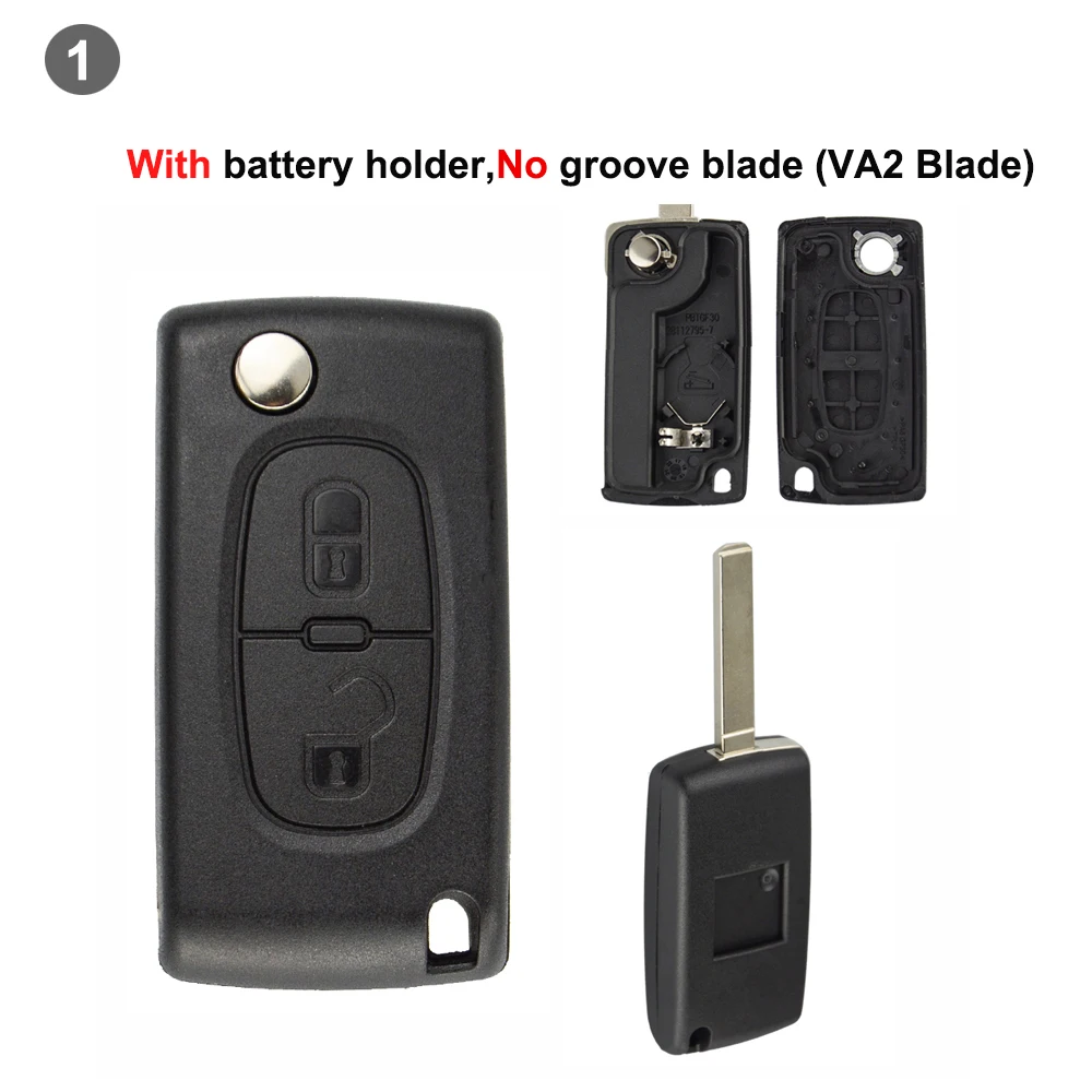 OkeyTech чехол для автомобильных ключей обманка из 2/3/4 кнопки peugeot 207 307 308 407 607 807 Citroen C2