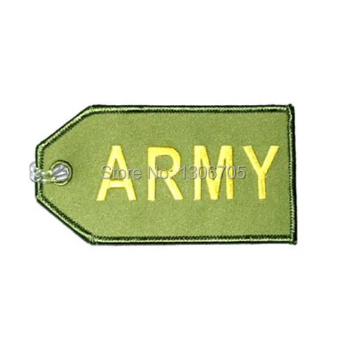 Вышитая армейская бирка для удостоверения личности чемодана | Автомобили и