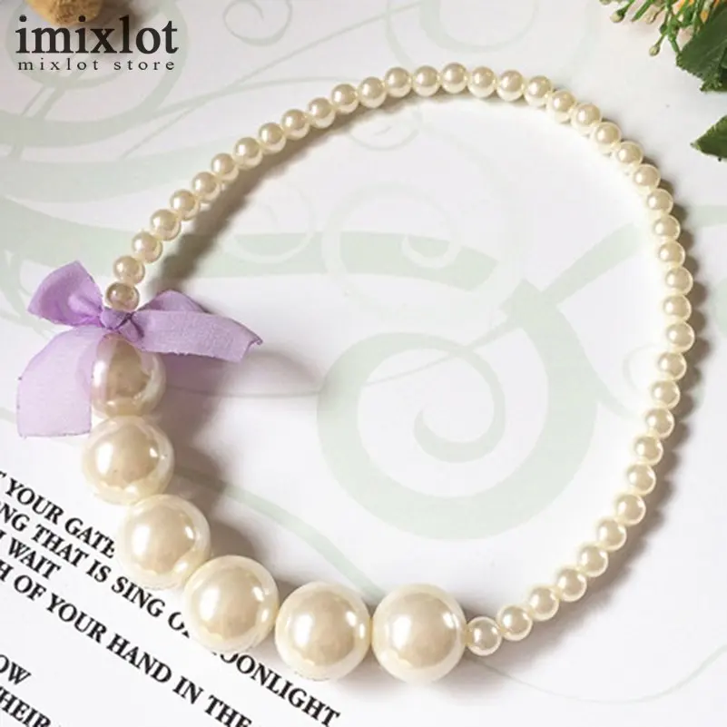 Imixlot Рождественский подарок 2 шт. розовый/фиолетовый ленты лук имитация жемчуга