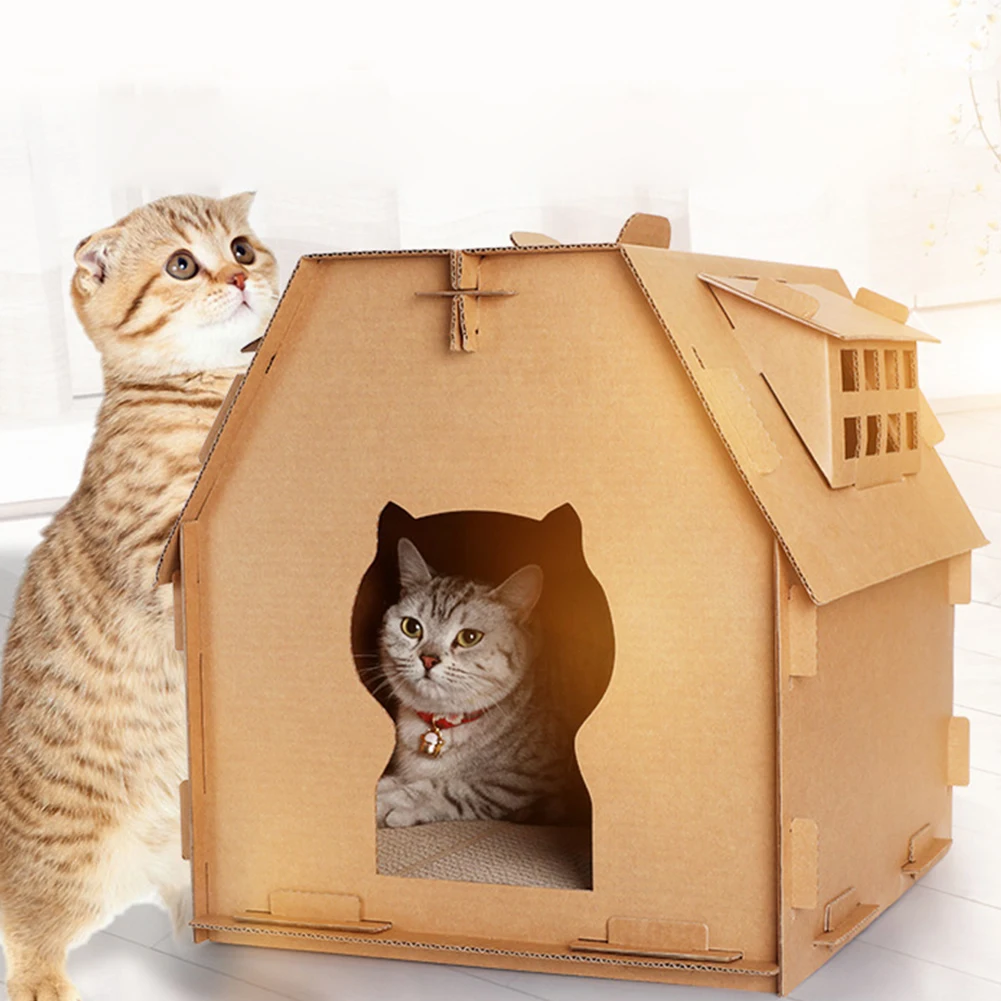 Поставки картонная коробка котенок гофрированная бумага для мебели DIY