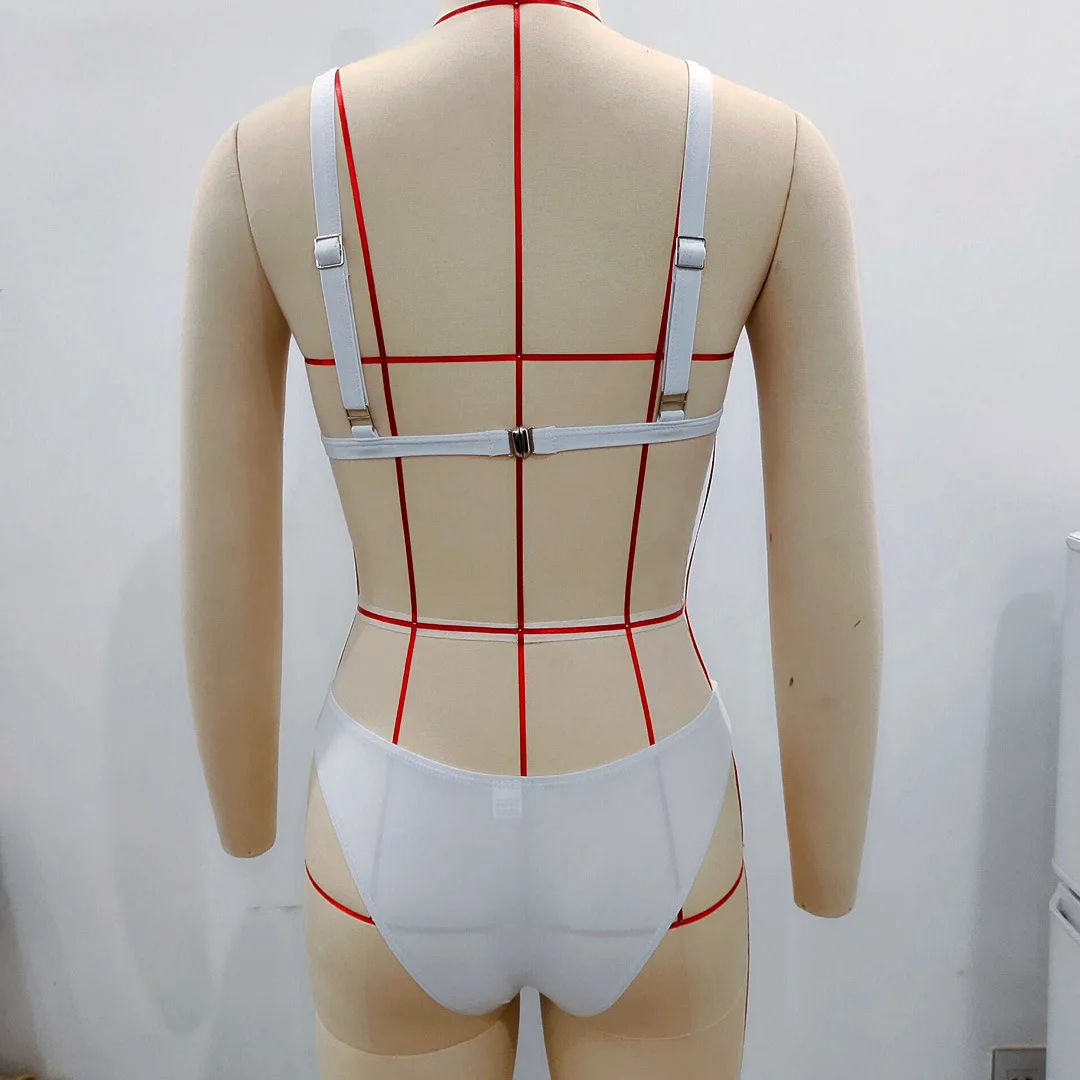 Сексуальный белый фруктовый принт женский модный комплект из двух предметов