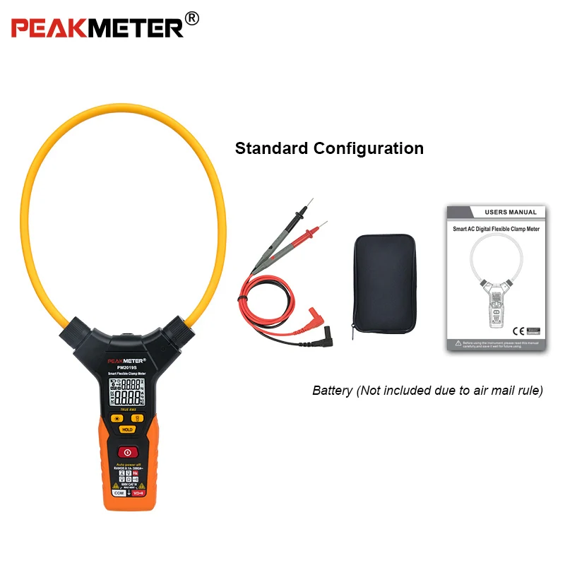 Цифровой мультиметр PEAKMETER PM2019S портативный цифровой с гибким зажимом переменного